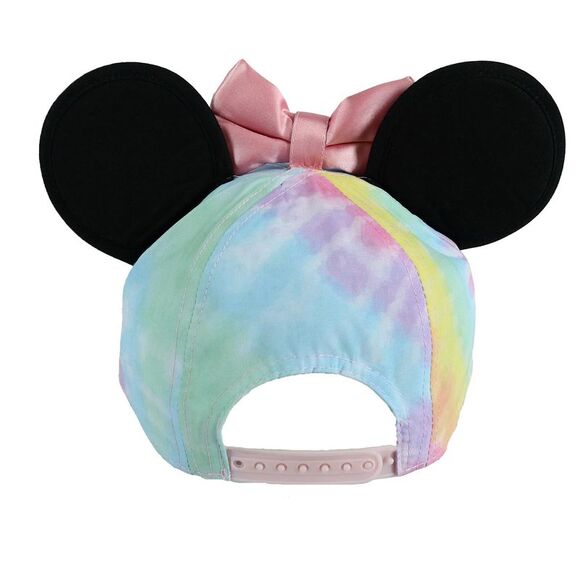 Jerry Leigh Disney Kids' Tie Dye Minnie Mouse Baseball Cap with Bow and 3D Ears - Picture 3 of 3